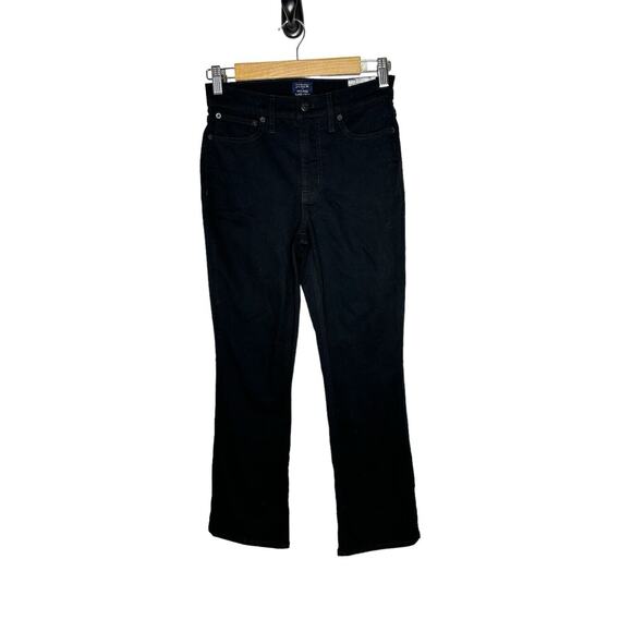 NWT J Crew Factory Women‎ Mid Rise Flare Crop Jeans 25 Signature Stretch Black - Picture 5 of 14